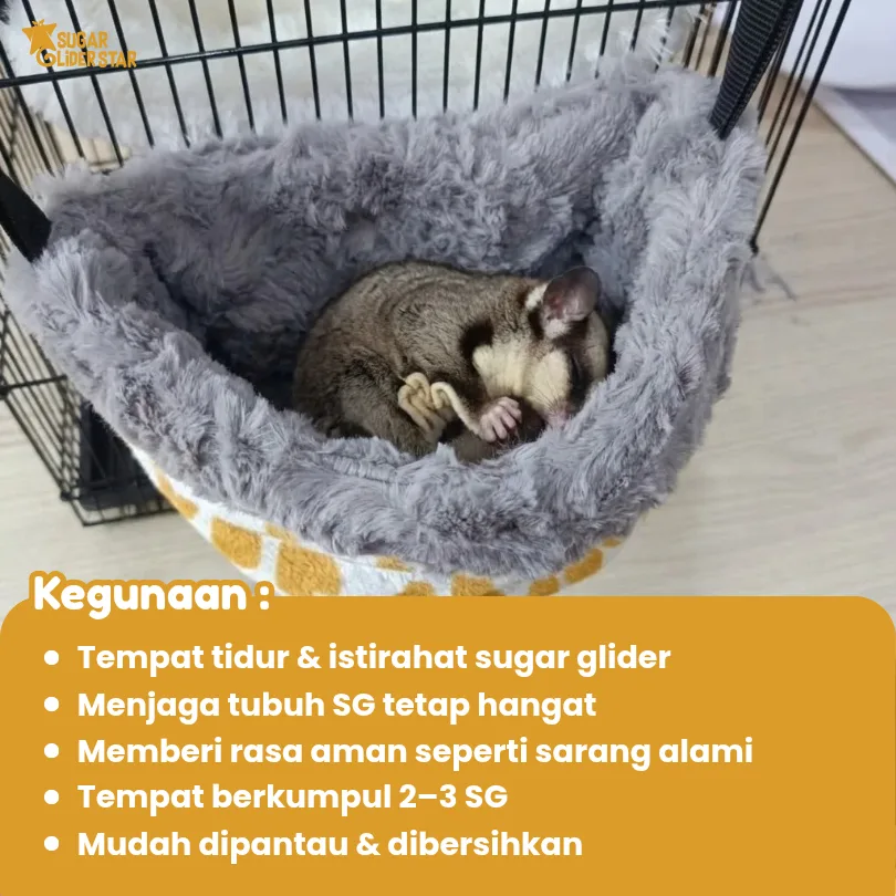 SUGAR GLIDER STAR Sleeping Pouch Gantung Sugar Glider Model Gentong