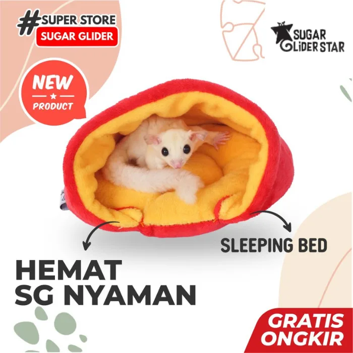 ADEWAP GLIDER Bed Sleeping Pouch Aksesoris Tempat Tidur Sugar Glider