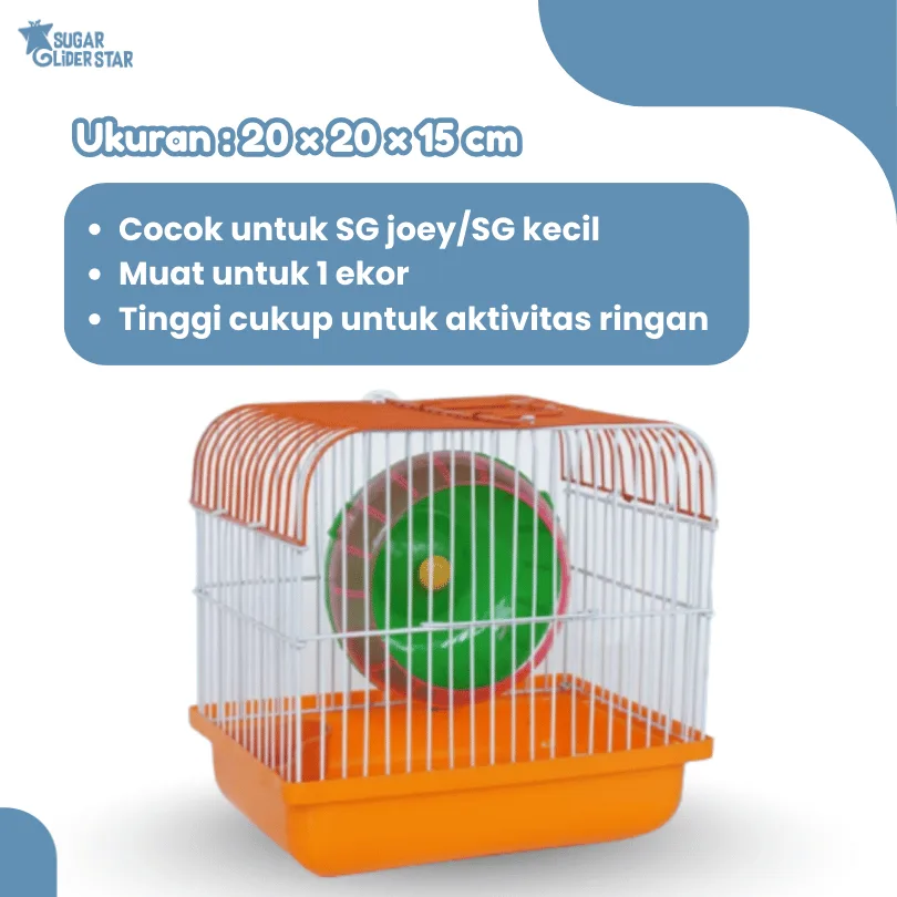 ADEWAP GLIDER Mini Hamster Cage - Kandang Sugar Glider Hamster Ukuran Kecil