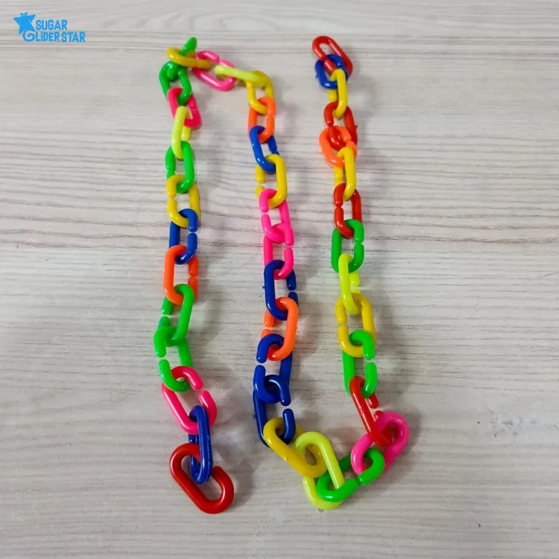 ADEWAP GLIDER Rantai Mainan Plastik Geometri Aksesoris Kandang Sugar Glider