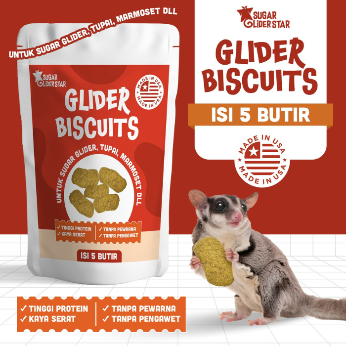 SUGAR GLIDER STAR Glider Biscuits Makanan Cemilan Sugar Glider
