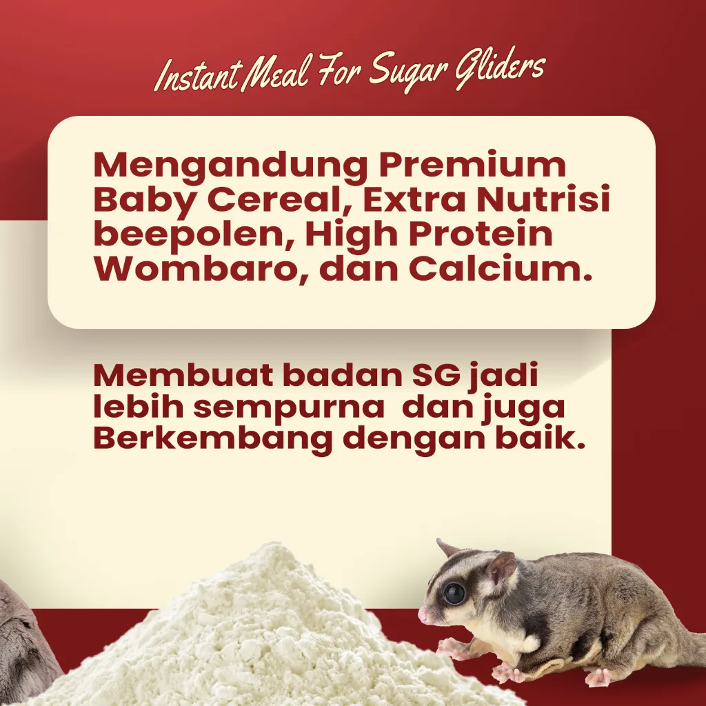SUGAR GLIDER STAR Nutrition Max Pro Plus Makanan Nutrisi Lengkap Sugar Glider