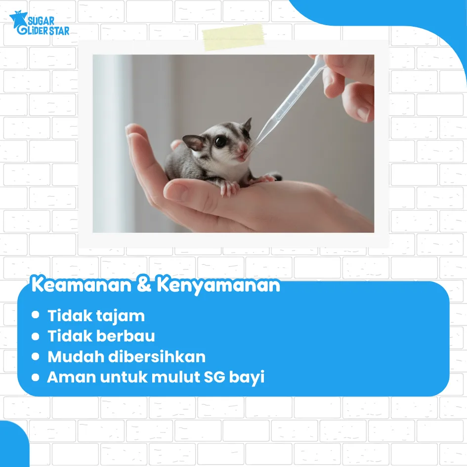 ADEWAP GLIDER Pipet Plastik 3 ml Alat Bantu Makan Sugar Glider