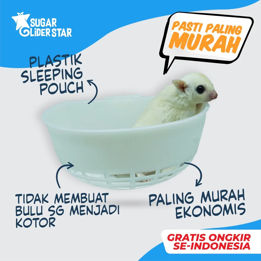 ADEWAP GLIDER Sleeping Pouch Batok Tidur Plastik Sugar Glider