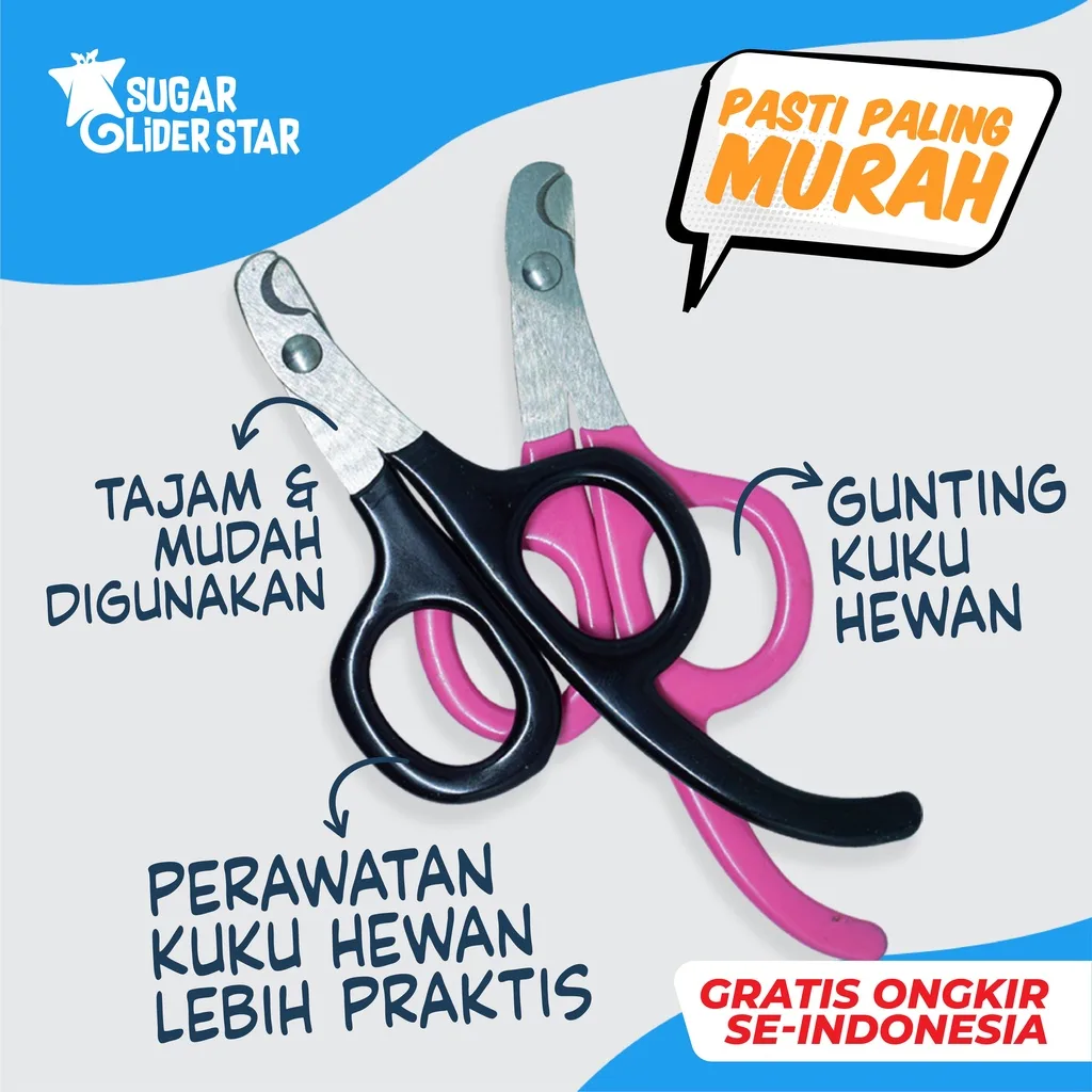 ADEWAP GLIDER Gunting Kuku Hewan Nail Clippers Trimmer Sugar Glider
