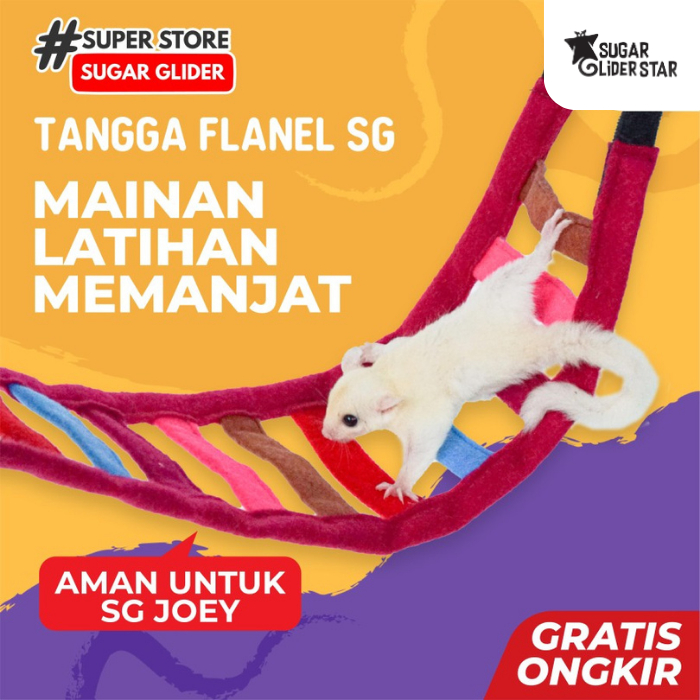 SUGAR GLIDER STAR Tangga Panjatan Mainan Kandang Hewan Peliharaan Sugar Glider