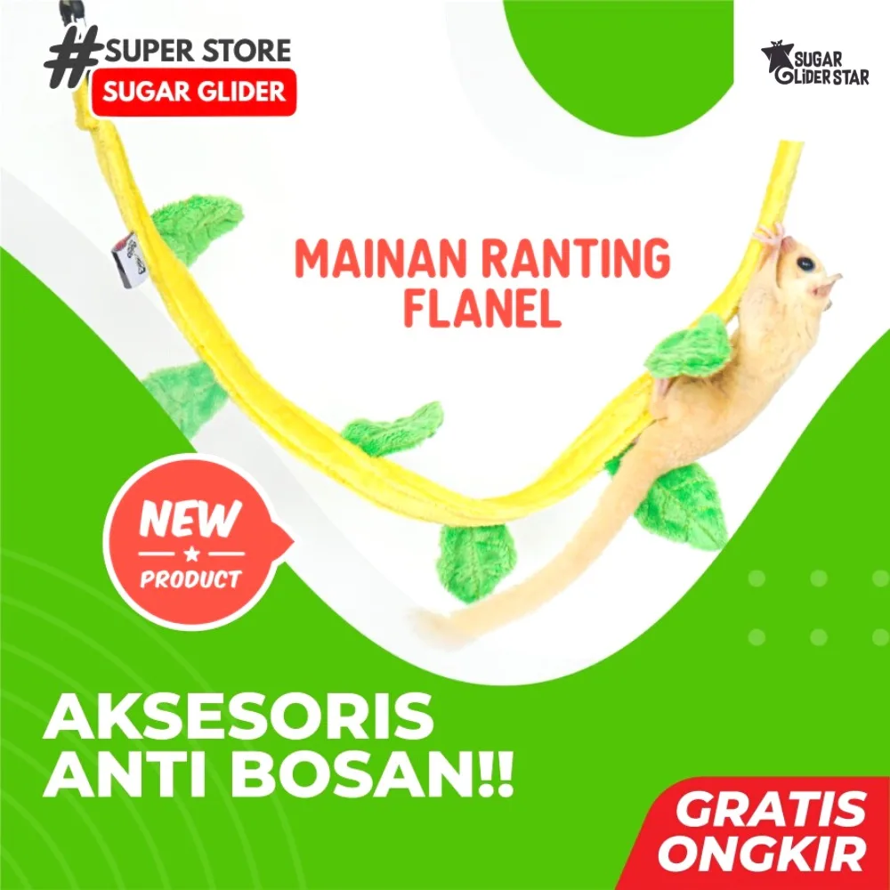 ADEWAP GLIDER Leaf Climbing Panjatan Flanel Sugar Glider