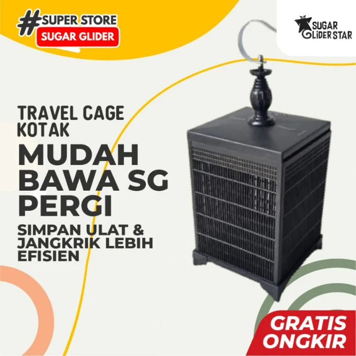 ravel Cage Kotak Tempat Bawa Sugar Glider Hamster / Tempat Jangkrik