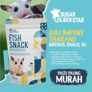 SUGAR GLIDER STAR Fish Snack Thailand 20gr Cemilan Makanan Sugar Glider