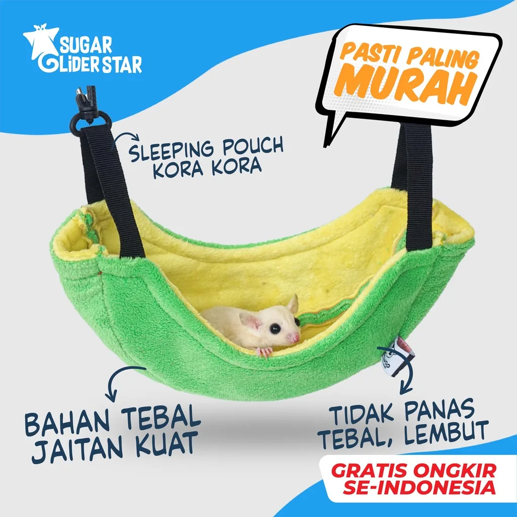 SLEEPING POUCH BENTUK PERAHU KORA KORA / TEMPAT TIDUR SUGAR GLIDER / LEMBUT