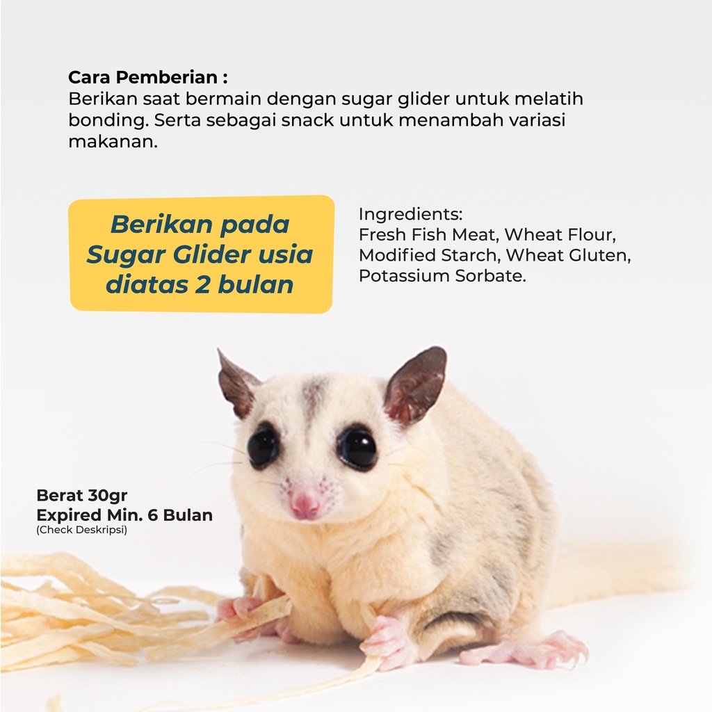SUGAR GLIDER STAR Fish Snack Charcoal Thailand Obat Karang Gigi Sugar Glider