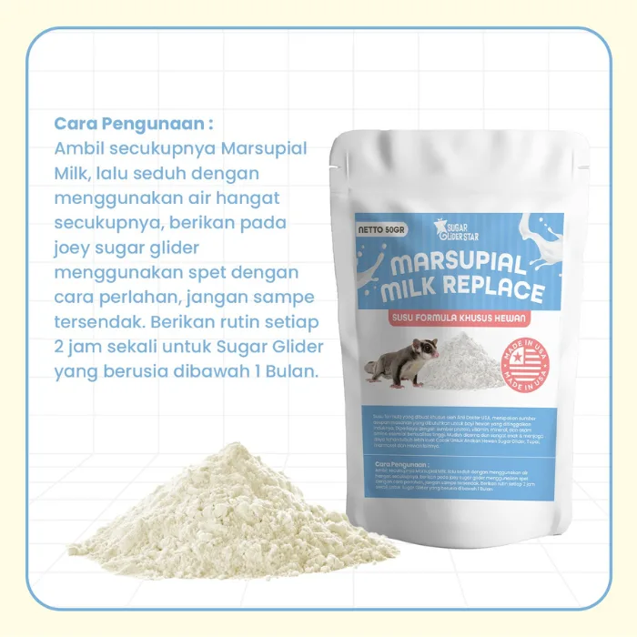 SUGAR GLIDER STAR Marsupial Milk Replacer Susu Khusus Bayi Joey Sugar Glider