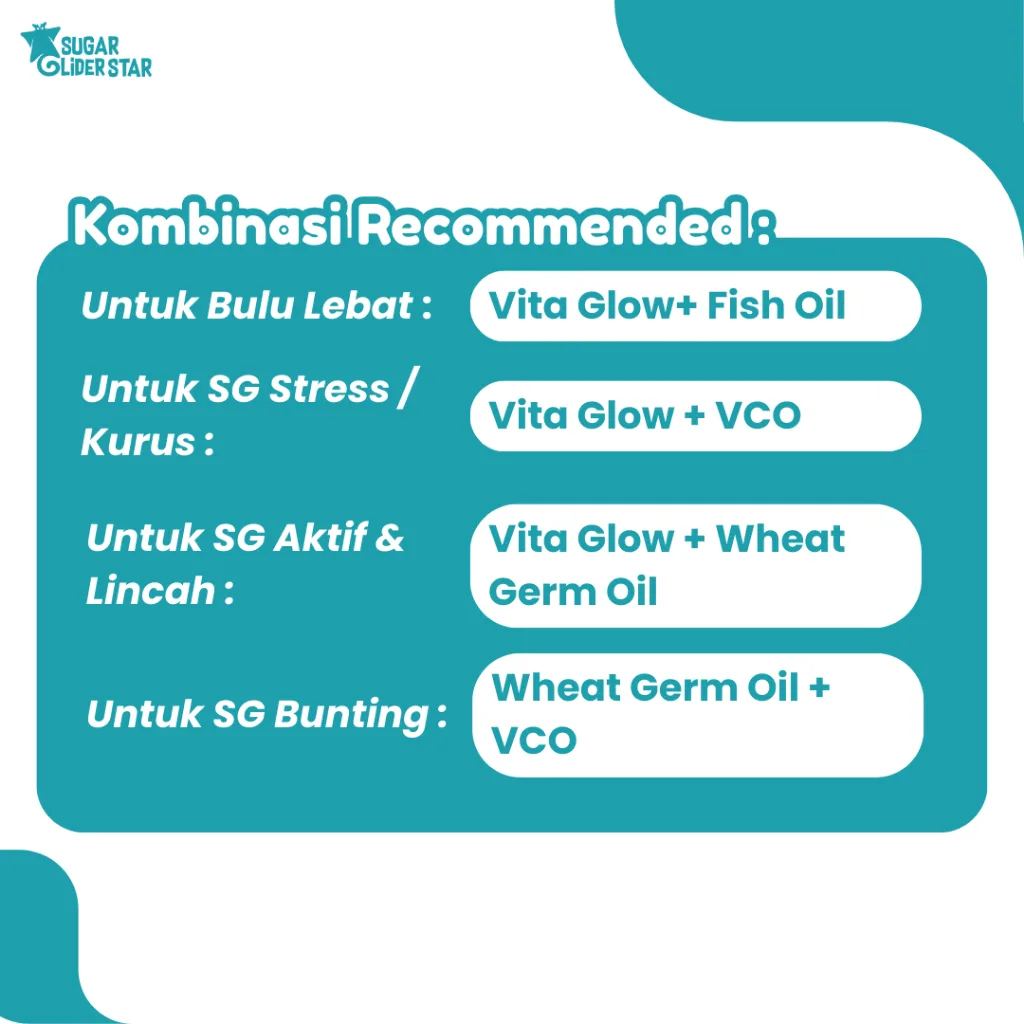 ADEWAP GLIDER Paket Multivitamin Sugar Glider : Vitamin A , Vitamin E & Omega 3