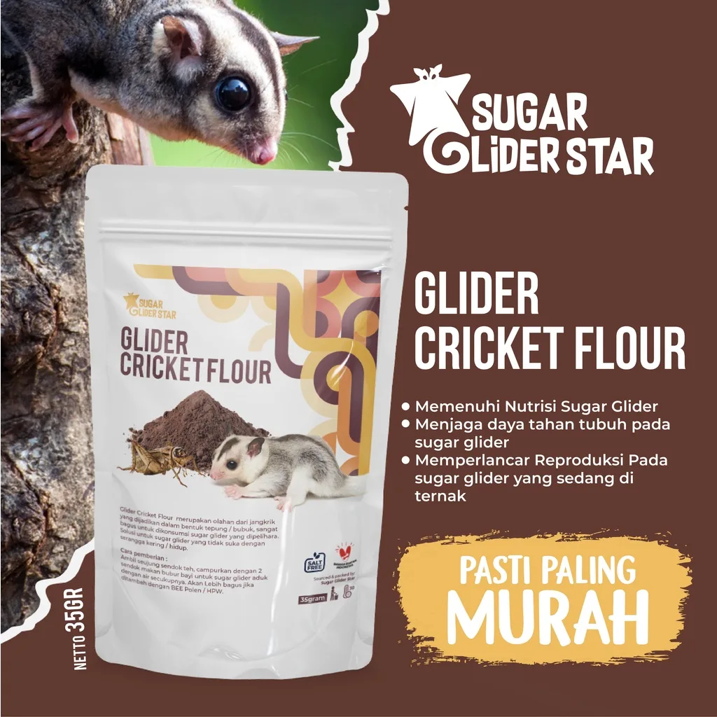 SUGAR GLIDER STAR Tepung Jangkrik Nutrisi Protein Sugar Glider