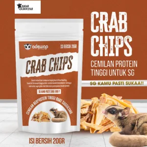 SUGAR GLIDER STAR Crab Chips Cemilan Protein Sugar Glider 20gr