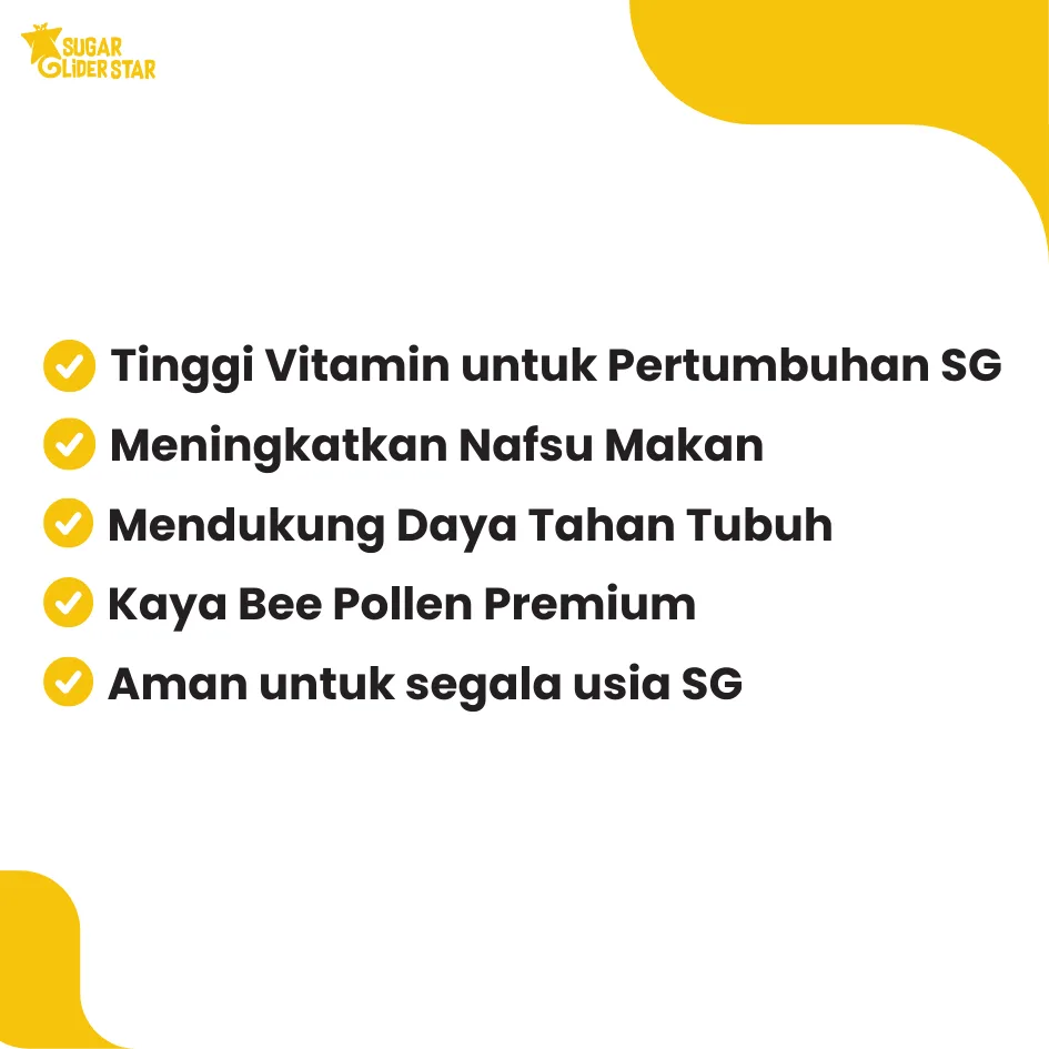 SUGAR GLIDER STAR Glider Nectar Bee Pollen Plus Vitamin Sugar Glider