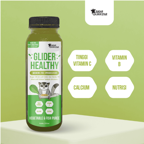 GLIDER HEALTHY VEGETABLE & FISH PUREE BUBUR SEHAT BAHAN ALAMI MACKEREL FISH SPINACH & BEAN 250 ML