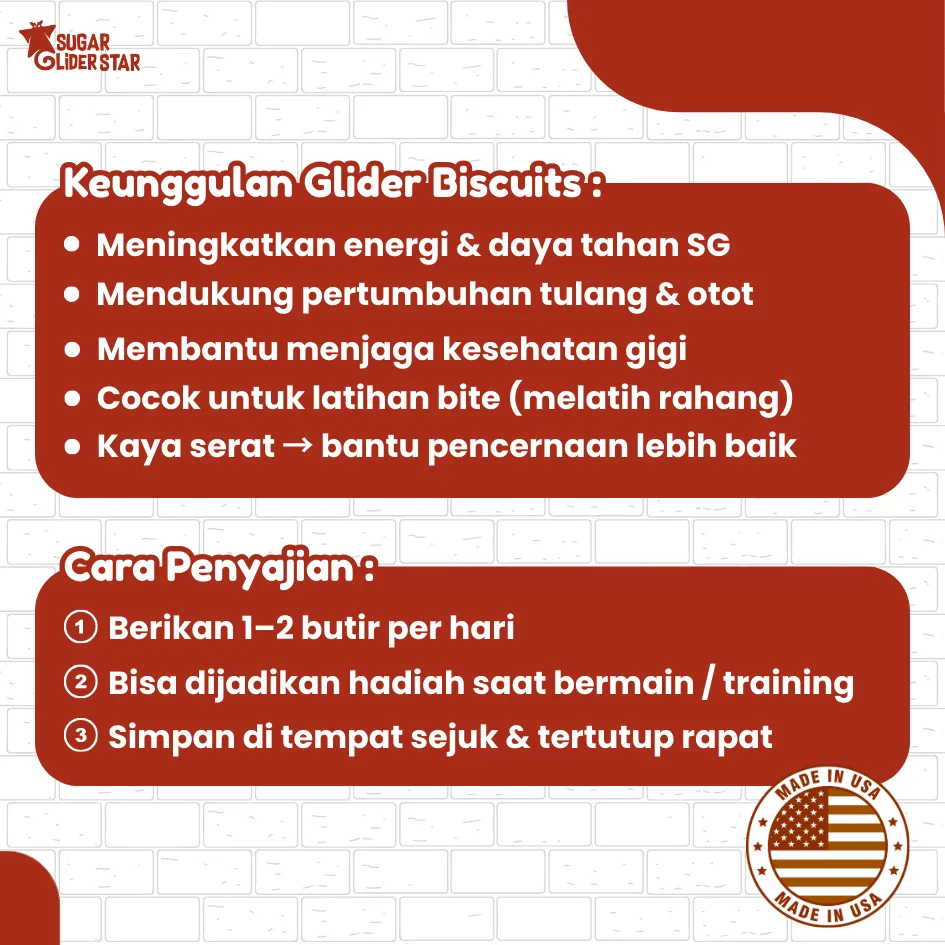 SUGAR GLIDER STAR Glider Biscuits Makanan Cemilan Sugar Glider