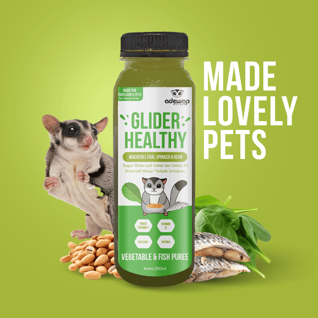 GLIDER HEALTHY VEGETABLE & FISH PUREE BUBUR SEHAT BAHAN ALAMI MACKEREL FISH SPINACH & BEAN 250 ML