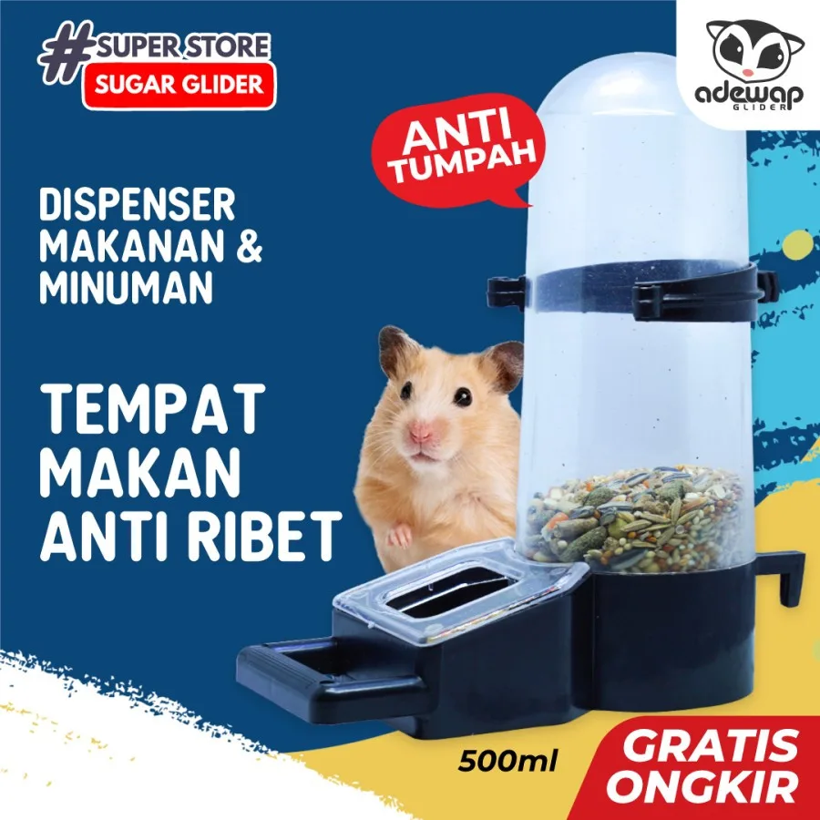 ADEWAP GLIDER Dispenser Tempat Minum Makan Sugar Glider
