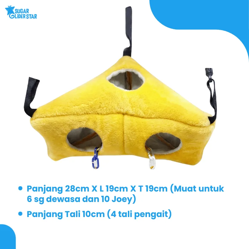 SLEEPING POUCH MODEL CHEESE MODEL KEJU / TEMPAT TIDUR SUGAR GLIDER LEMBUT MURAH