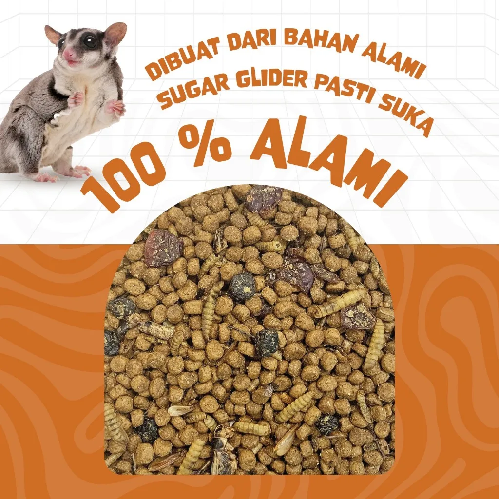 SUGAR GLIDER STAR Berries & Bugs Pellet Vitamin Komplit Makanan Sugar Glider