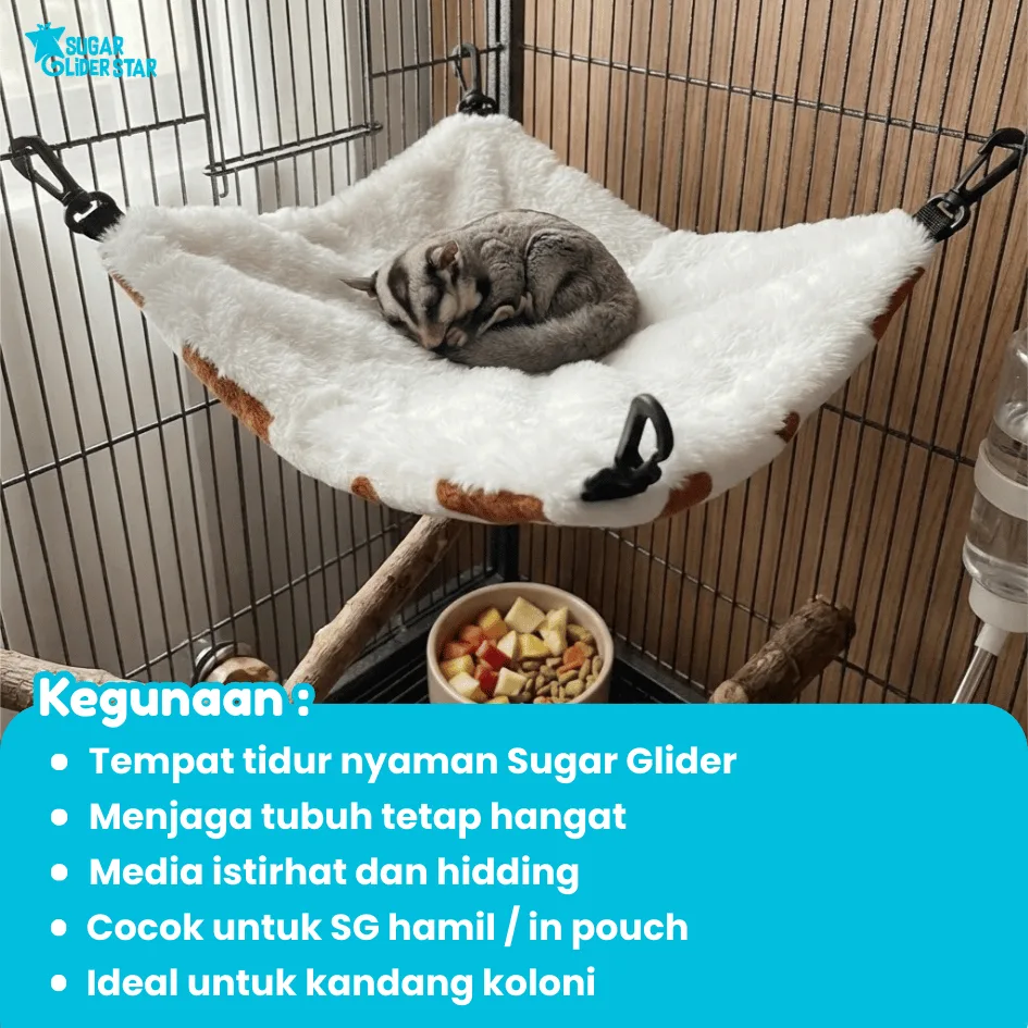 SUGAR GLIDER STAR Hammock Sleeping Pouch 1 Tingkat Warna Polos Sugar Glider