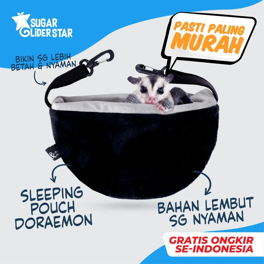 SUGAR GLIDER STAR Sleeping Pouch Doraemon Tempat Tidur Sugar Glider