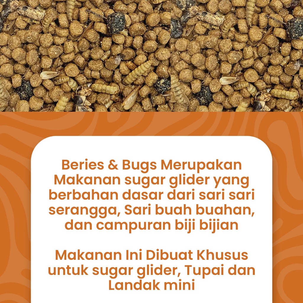 SUGAR GLIDER STAR Berries & Bugs Pellet Vitamin Komplit Makanan Sugar Glider