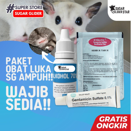 SUGAR GLIDER STAR Paket Obat Luka Hewan Sugar Glider