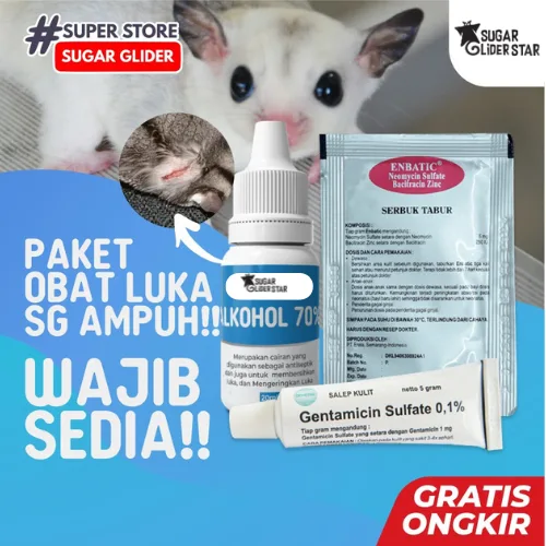 ADEWAP GLIDER Paket Hemat Obat Terluka Hewan Sugar Glider