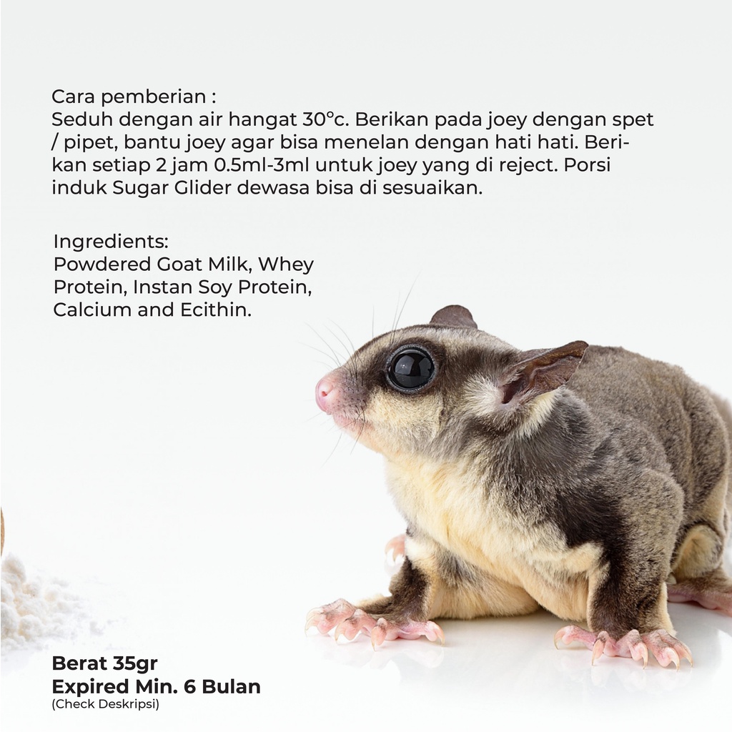 SUGAR GLIDER STAR Premium Glider Milk Susu Sugar Glider Multivitamin