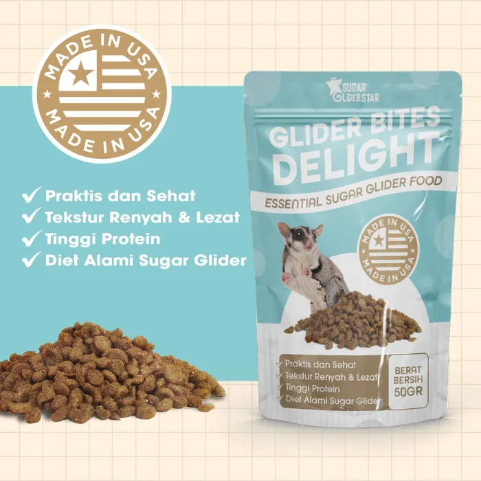 SUGAR GLIDER STAR Glider Bites Delight Makanan Pellet Sugar Glider