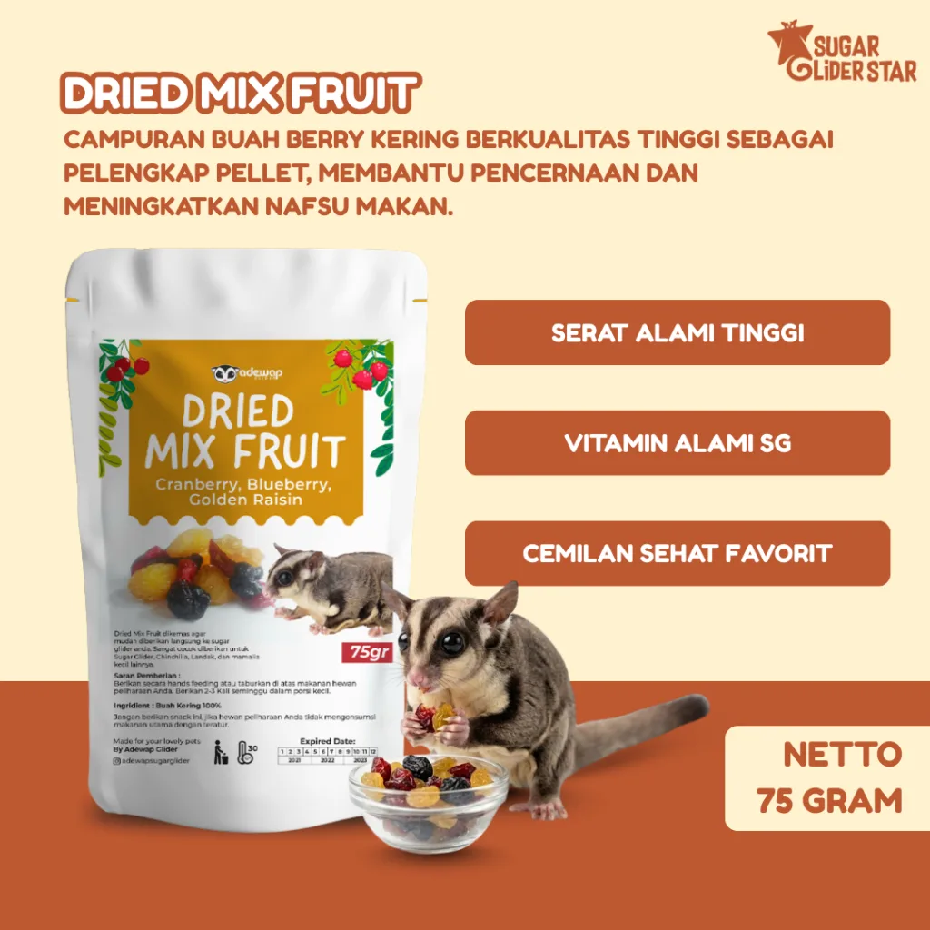 ADEWAP GLIDER Paket Pellet Sugar Glider