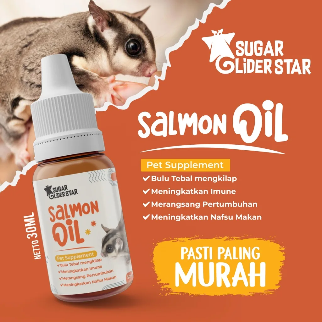 SUGAR GLIDER STAR Minyak Ikan Salmon Oil Vitamin Bulu Sugar Glider 30ml
