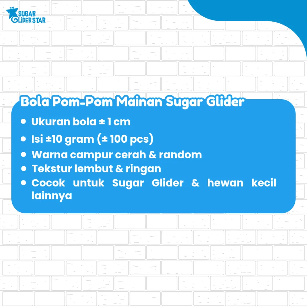 ADEWAP GLIDER Pom Pom Mainan Sugar Glider