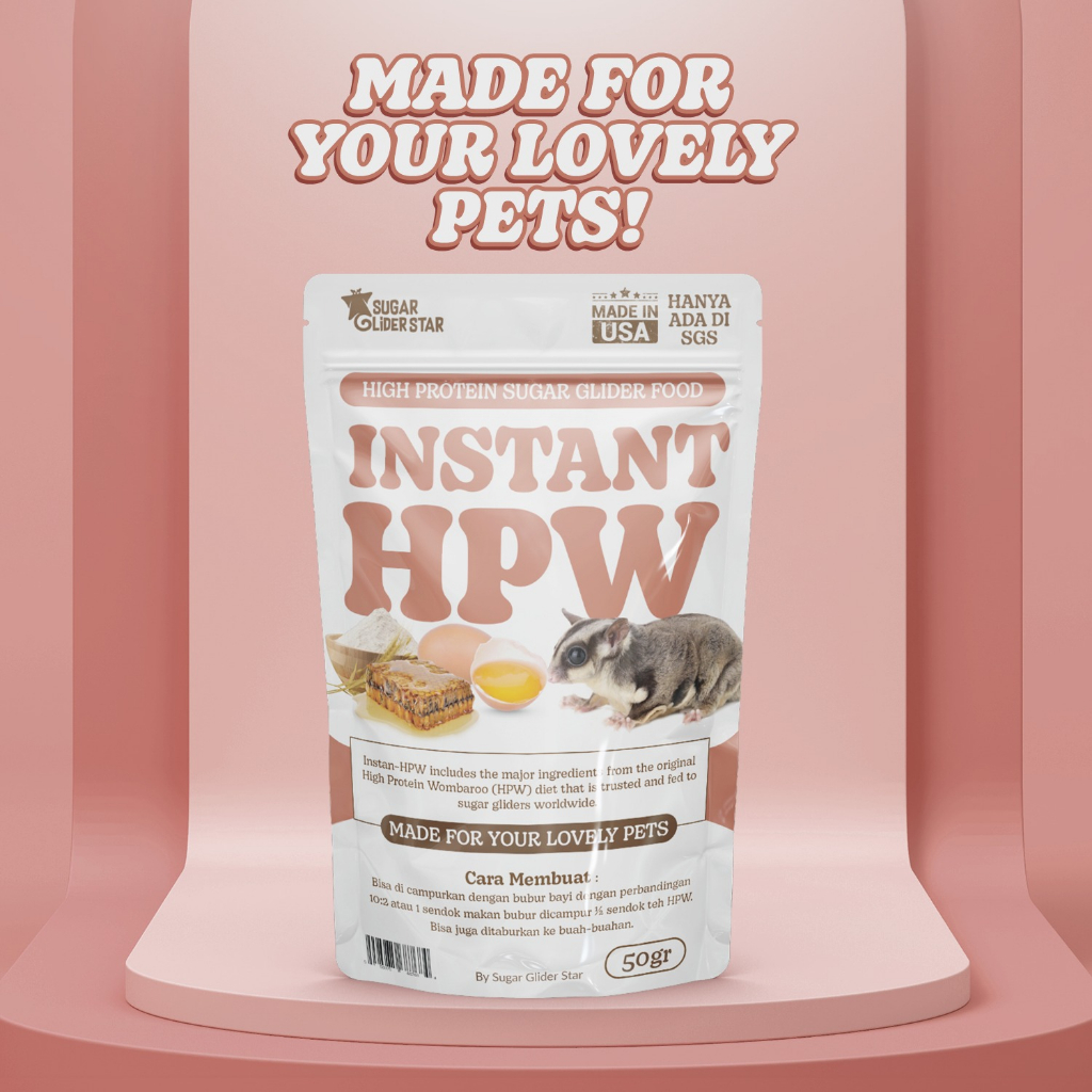 HPW INSTAN VITAMIN PROTEIN SUGAR GLIDER | HPW NUTRISI SUGAR GLIDER | VITAMIN SG HAMSTER