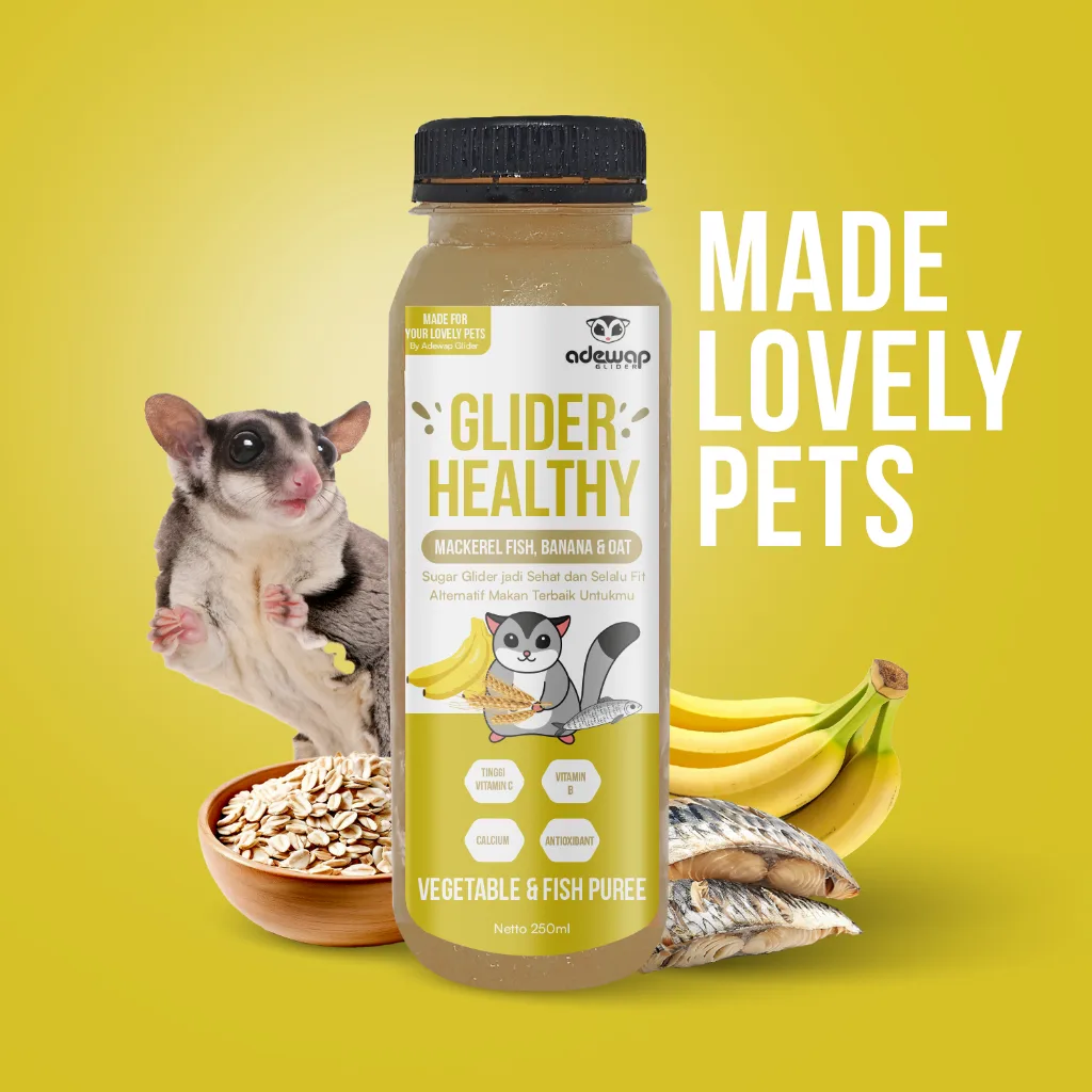 ADEWAP GLIDER Healthy Fruity & Fish Puree Mackerel Fish Banana Oats - 250ML