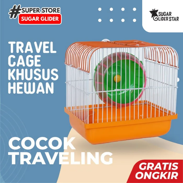 ADEWAP GLIDER Mini Hamster Cage - Kandang Sugar Glider Hamster Ukuran Kecil