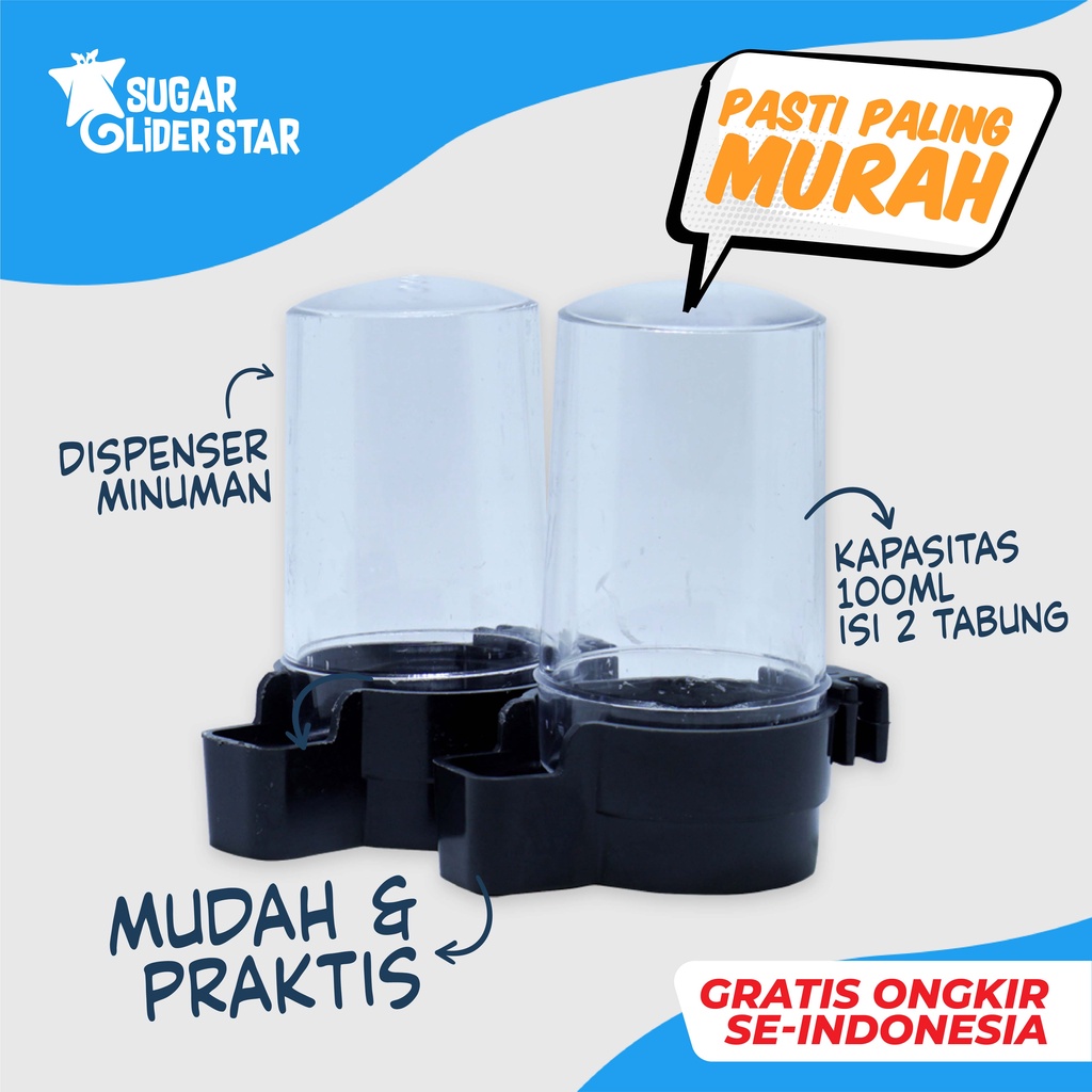 SUGAR GLIDER STAR Dispenser Tempat Minum Hewan Sugar Glider