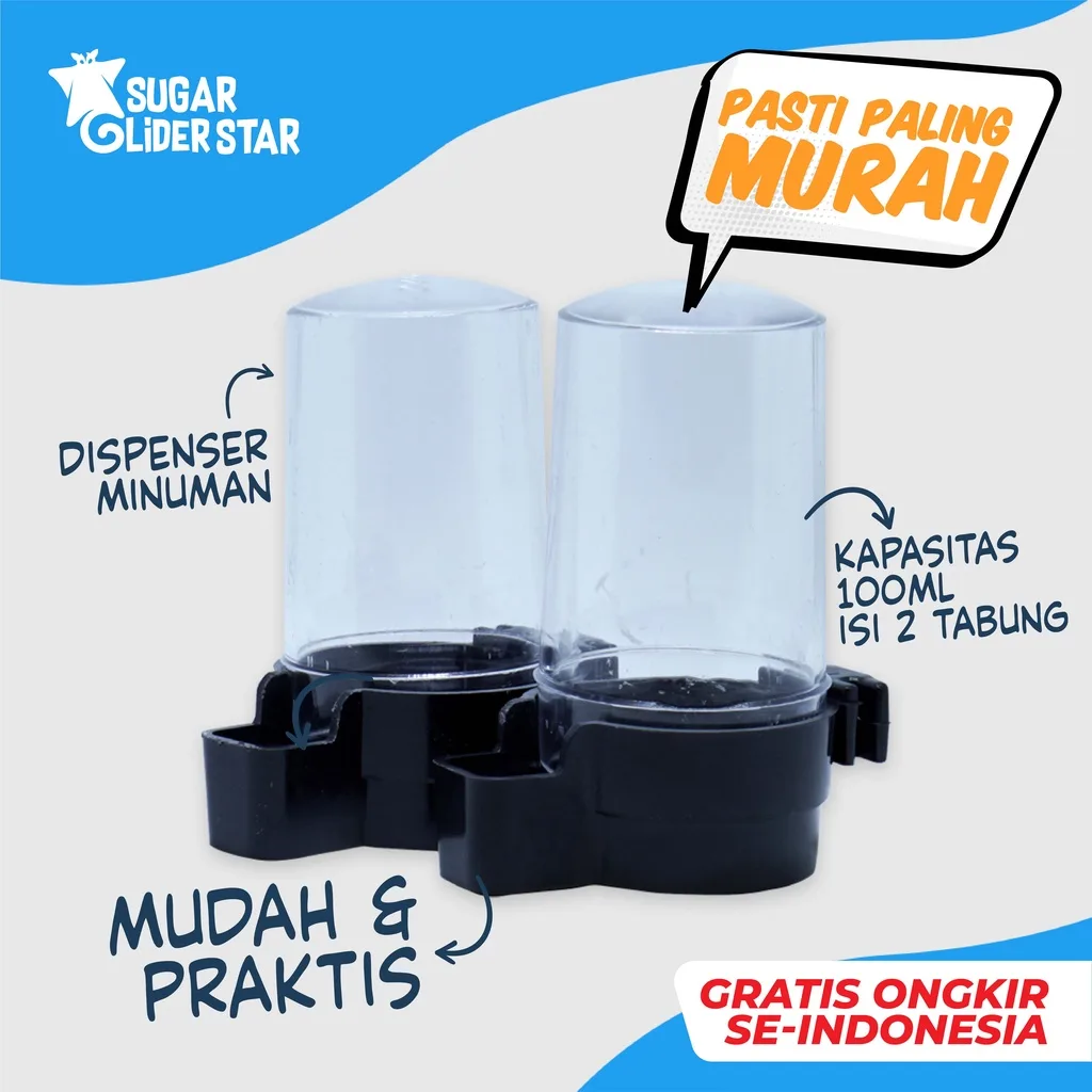 ADEWAP GLIDER Dispenser Tempat Minum Makan Sugar Glider