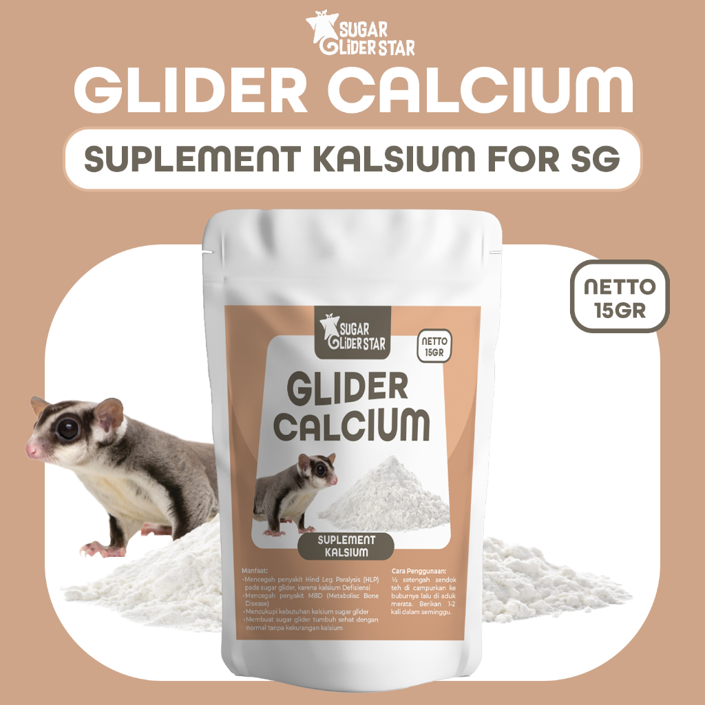 SUGAR GLIDER STAR Glider Kalsium Suplemen Kesehatan Sugar Glider 15gr