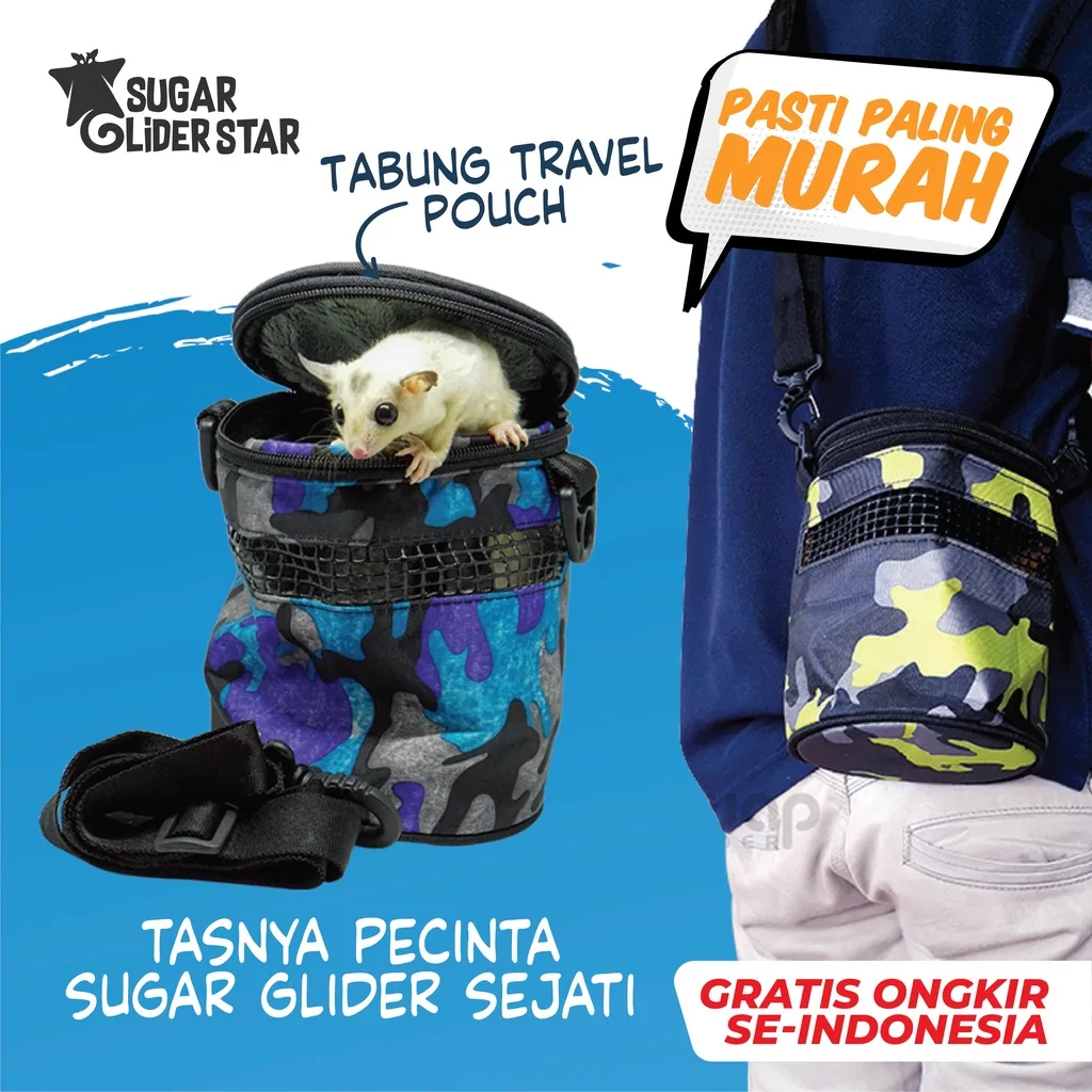 SUGAR GLIDER STAR Travel Pouch Tabung Tas Sugar Glider