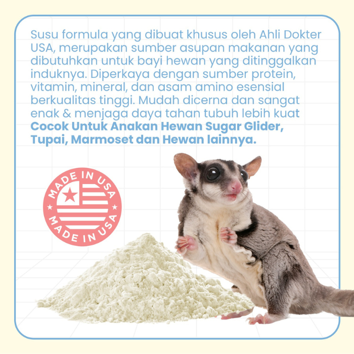 SUGAR GLIDER STAR Marsupial Milk Replacer Susu Khusus Bayi Joey Sugar Glider