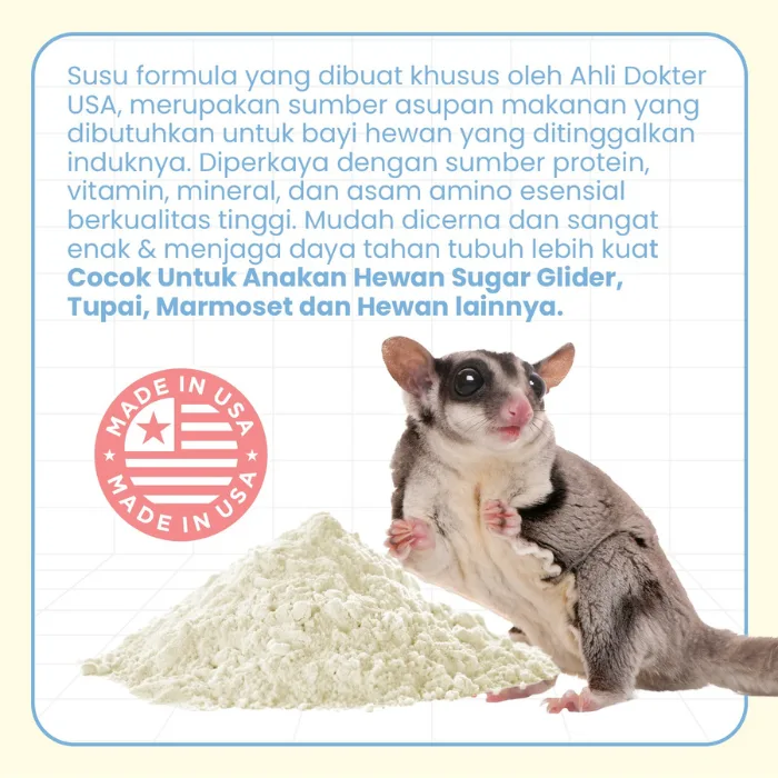 SUGAR GLIDER STAR Marsupial Milk Replacer Susu Khusus Bayi Joey Sugar Glider