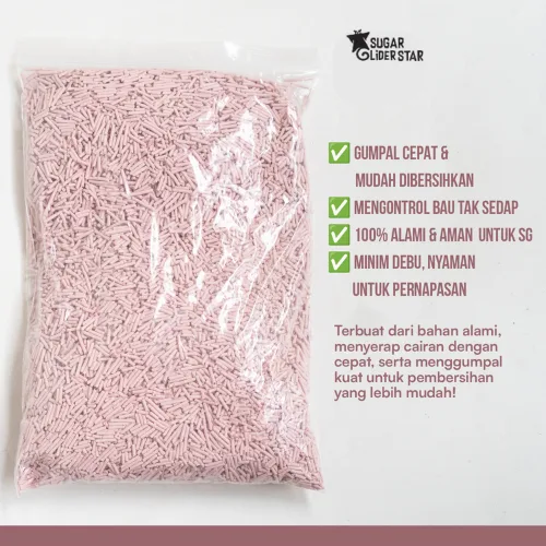 ADEWAP GLIDER Pasir Tofu 1 Liter Alas Kandang Hewan Sugar Glider