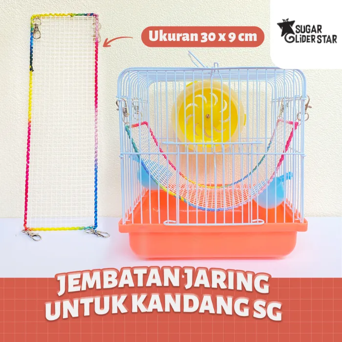 ADEWAP GLIDER Jembatan Panjatan Jaring Mainan Hammock Sugar Glider