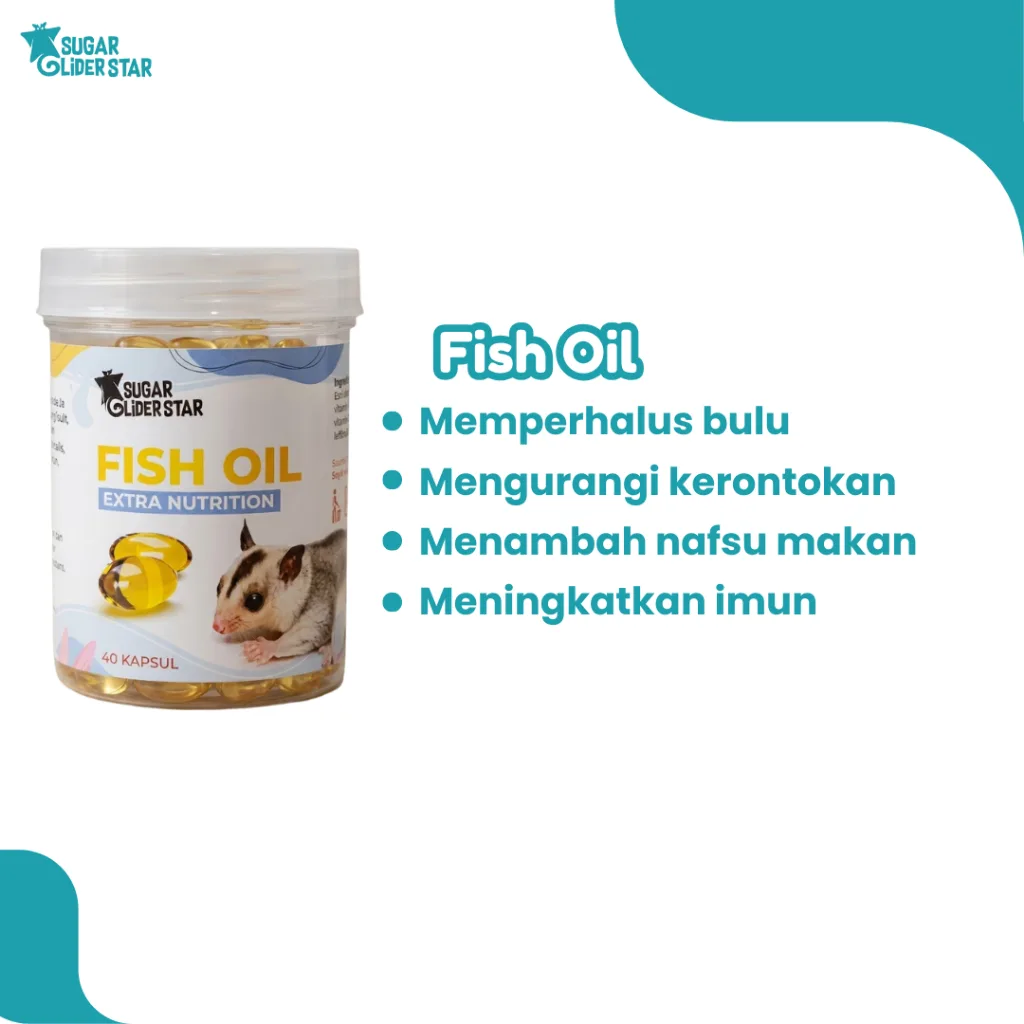 ADEWAP GLIDER Paket Multivitamin Sugar Glider : Vitamin A , Vitamin E & Omega 3