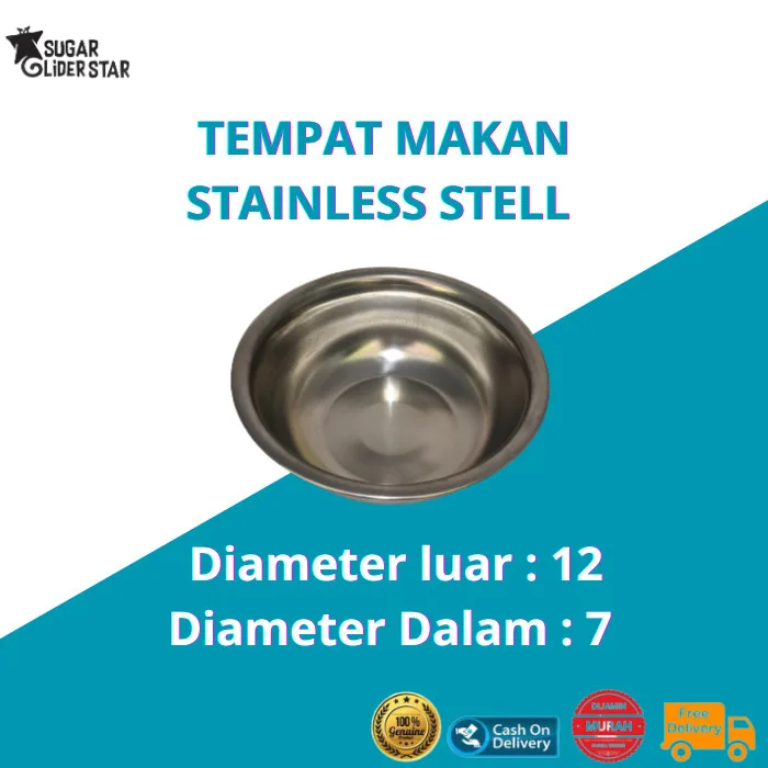 SUGAR GLIDER STAR Tempat Makan Sugar Glider Stainless Steel Anti Karat