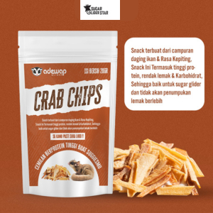 SUGAR GLIDER STAR Crab Chips Cemilan Protein Sugar Glider 20gr